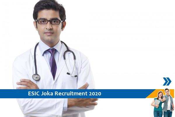 ESIC JOKA Recruitment for Senior Resident Post
