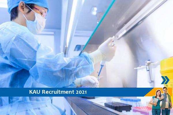 Recruitment to the post of Project Assistant in KAU