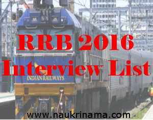RRB Ajmer Results 2015 Interview List