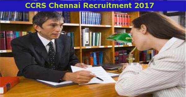 Statistical Assistant Job Opening in CCRS Chennai