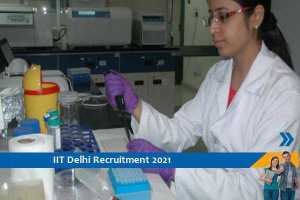 IIT Delhi Recruitment for the post of Project Scientist