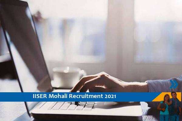 Recruitment for the post of Research Associate in IISER Mohali