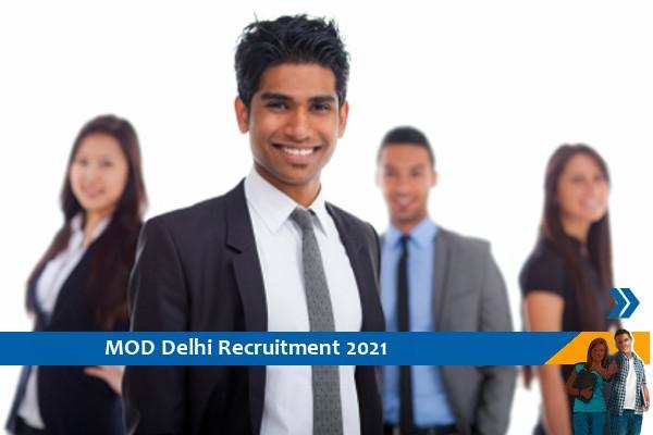 Recruitment to the post of Consultant in MOD Delhi
