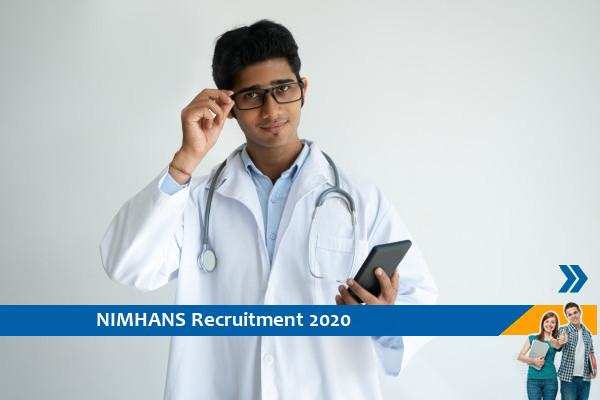 NIMHANS Recruitment to the post of Nursing Informatics and Senior Resident Physician