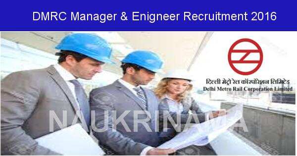 Job Alert: Managers and various Vacancies in DMRC-2016