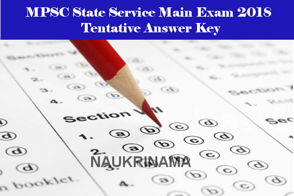 MPSC State Service Main Exam 2018 Tentative Answer Key