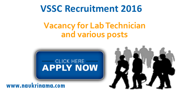 Job Alert – VSSC Vacancies for Lab Technician and various 2016