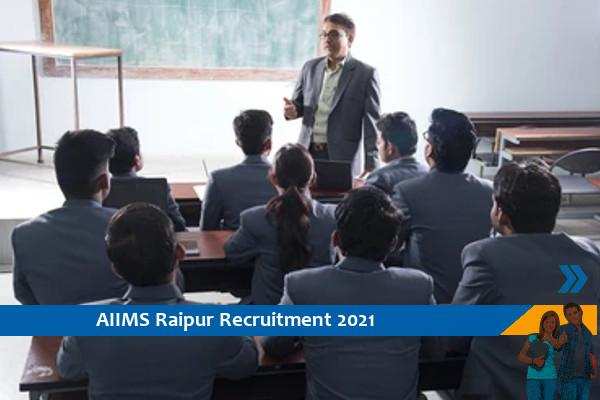 Recruitment to the post of Professor cum Principal in AIIMS Raipur