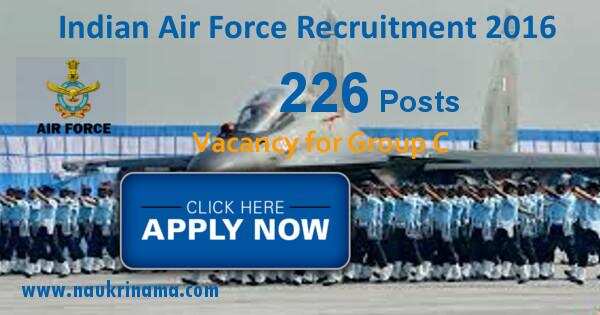 Job Alert: 226 LDC and other Vacancies in IAF-2016