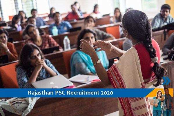 Rajasthan Public Service Commission Recruitment for Assistant Professor Posts