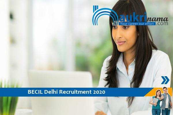 BECIL Delhi Recruitment for the posts of  Consultant Language Editor and Professional Designer     , Apply Now