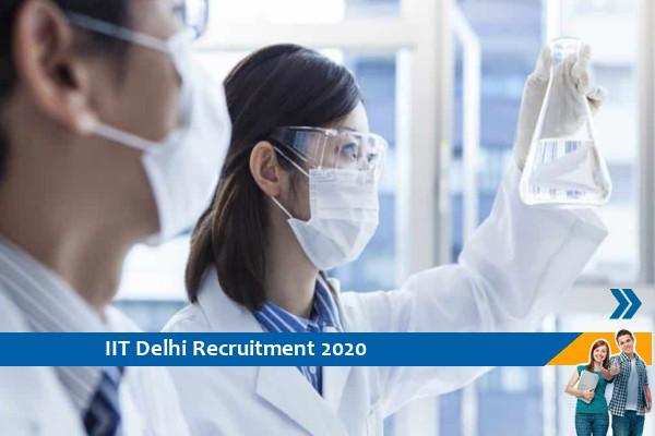 Recruitment for the post of Senior Project Assistant in IIT Delhi