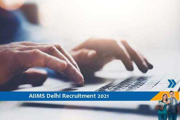 Recruitment to the post of Research Officer in AIIMS Delhi