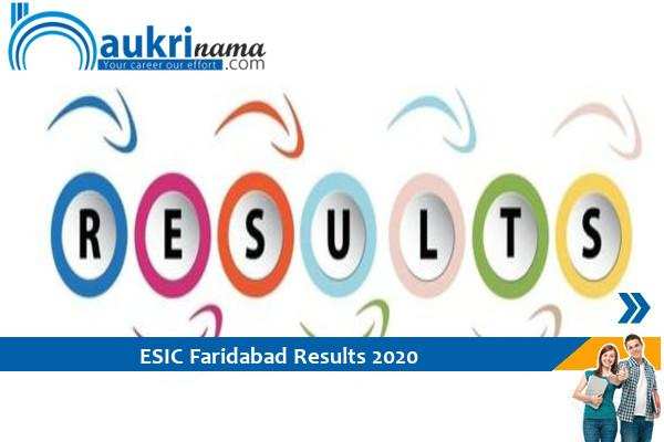 ESIC Faridabad  Results 2020    for    Tutor and Senior Resident          , Click here for the result