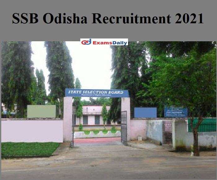 SSB Recruitment 2021 for the Posts of Lecturer