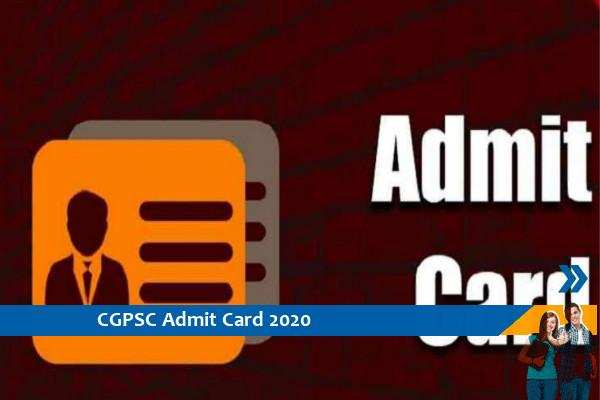 CGPSC Admit Card 2020 – Click here for the admit card of Insurance Medical Officer Exam 2020