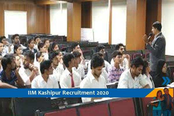 IIM Kashipur Recruitment for the post of Academic Assistant
