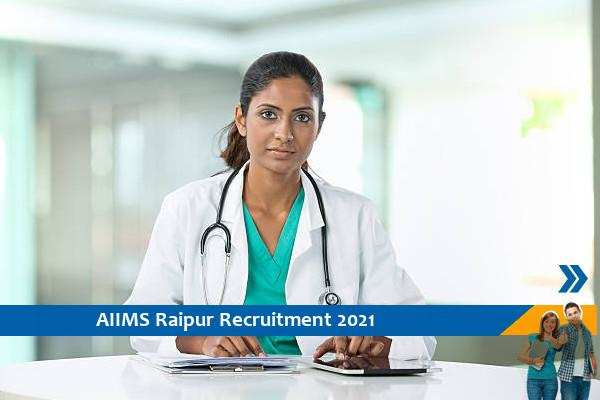 Recruitment to the post of Junior Resident in AIIMS Raipur