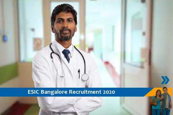 Recruitment to the post of Junior Resident in ESIC Bangalore