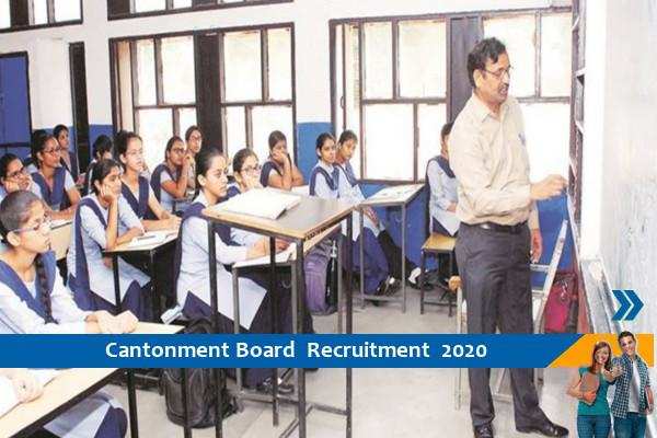 Recruitment for Assistant Teacher in Cantonment Board, Pachmarhi