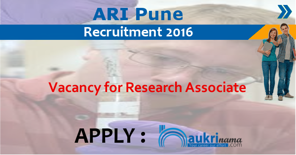 Job Alert- ARI Pune Research Associate Vacancies 2016