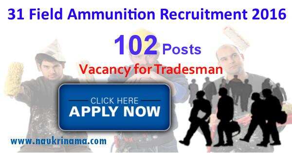 Job Alert- Tradesman –Fireman Vacancies in Ministry of Defence 2016