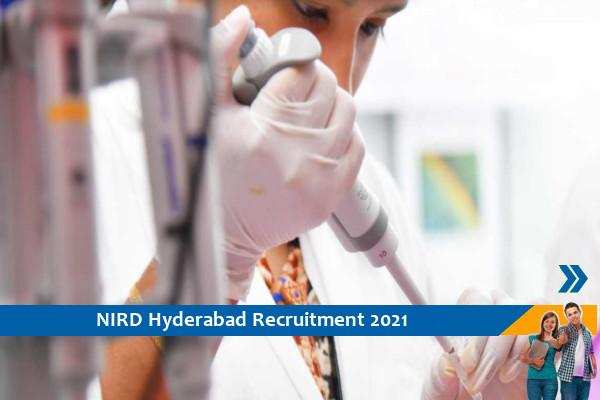 Recruitment in the post of Research Associate in NIRD Hyderabad