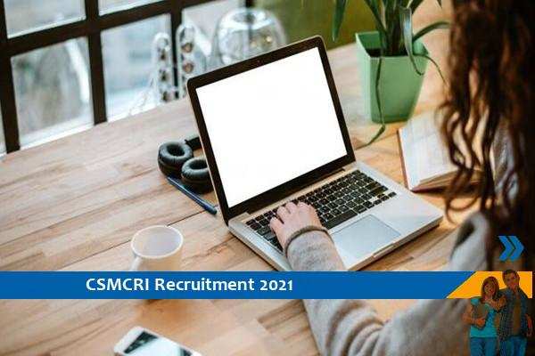 Recruitment to the post of Project Assistant in CSMCRI