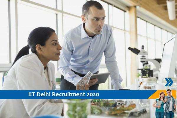 Recruitment for the post of Project Assistant in IIT Delhi