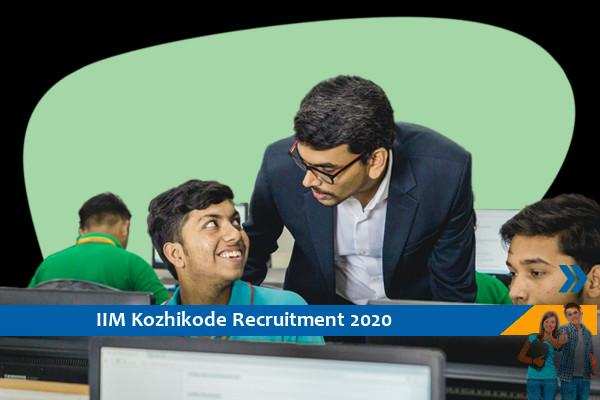 Recruitment to the post of Principal Career Counselor at IIM Kozhikode