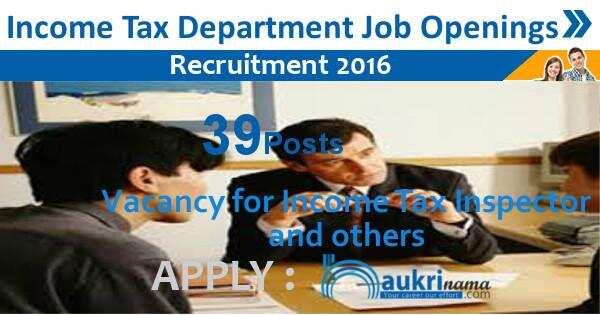 Job Alert –Income Tax Department Pune Jobs 2016