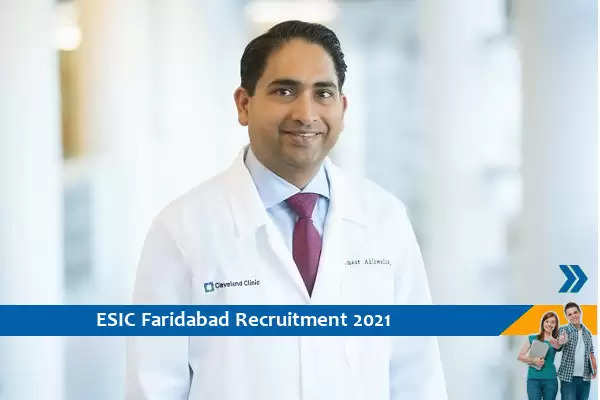 Recruitment for the post of Senior Resident in ESIC Faridabad