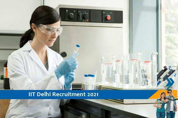 Recruitment for the post of Senior Project Assistant in IIT Delhi