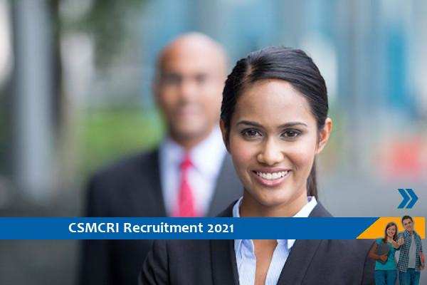 Recruitment to the post of Junior Secretariat Assistant in CSMCRI