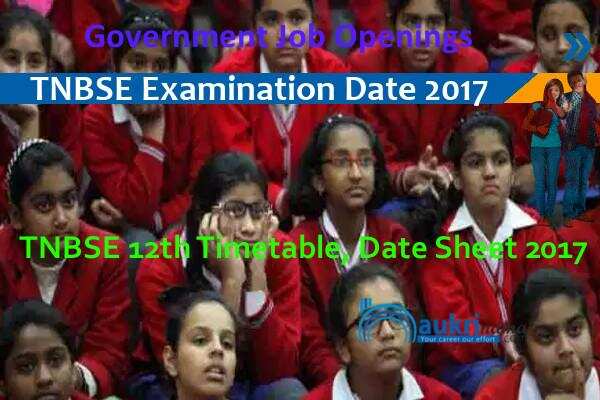 See Tamil Nadu Higher Examination Secondary 10+2 date sheet on one click