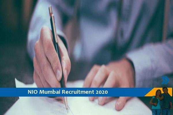 NIO Mumbai Recruitment as Project Associate