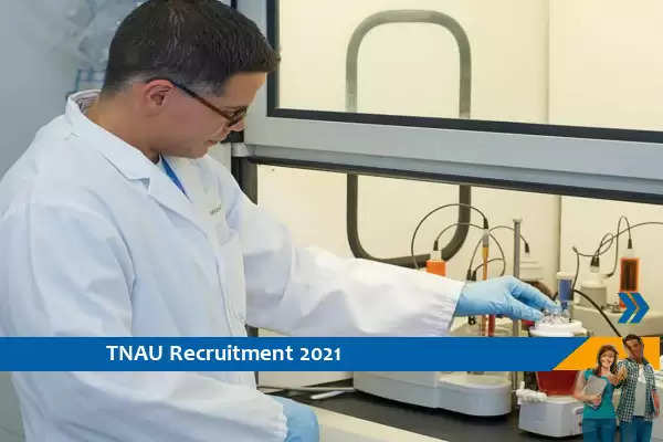 Recruitment for the post of Research Associate in TNAU