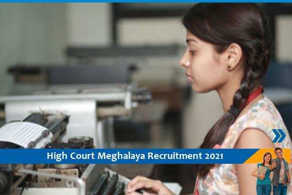 Meghalaya High Court Recruitment for Stenographer Posts