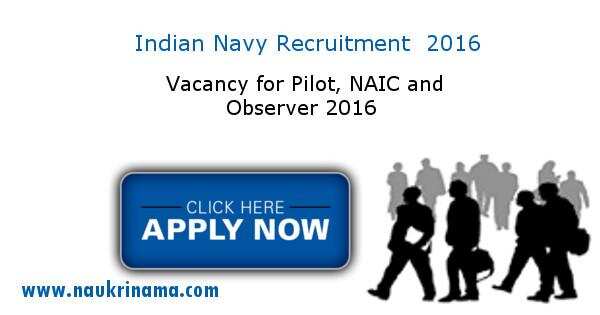 Job Alert – Indian Navy Vacancy for Engineers 2016