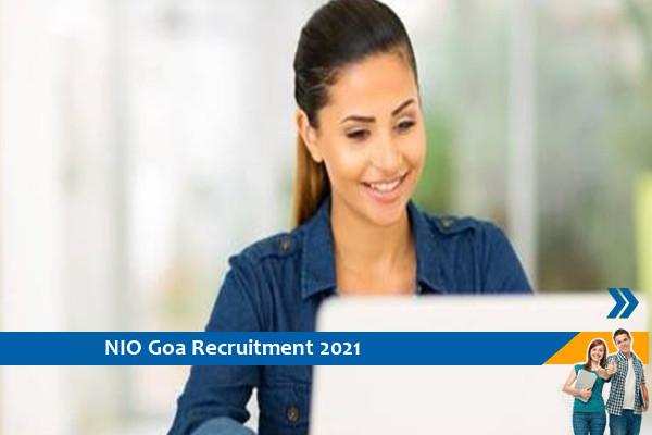NIO Goa Recruitment as Project Associate