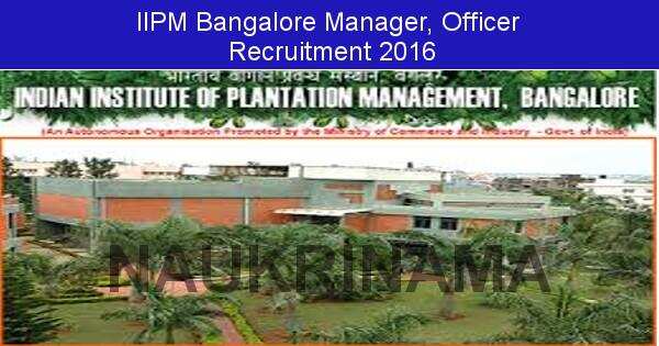 Job Alert: Manager and Various Vacancies in IIPM Bangalore-2016
