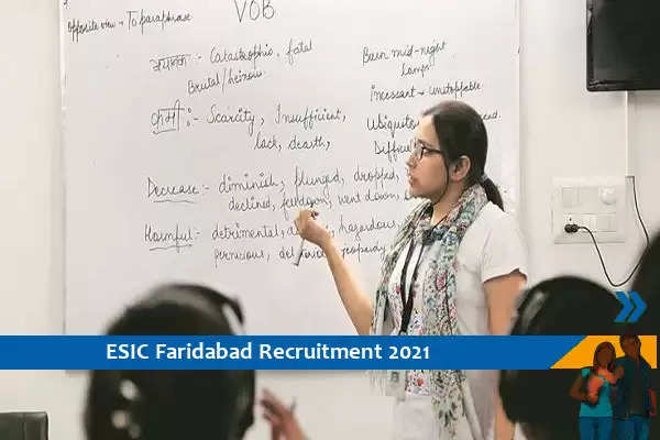 Recruitment to the post of Professor and Assistant Professor in ESIC Faridabad