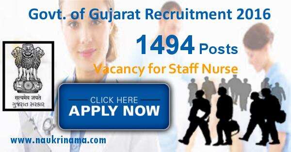 Job Alert- Staff Nurse Vacancy 2016 in CHMSME, Gujarat