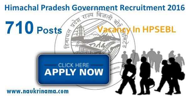 Job Alert: Junior Tradesman and Junior Helper Vacancies in HPSEBL 2016- 710 Posts