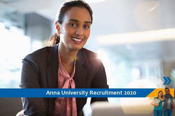 Recruitment to the post of Field Assistant in Anna University