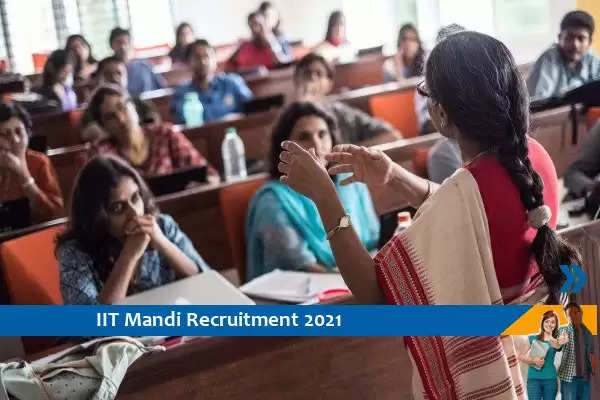 Recruitment for the post of Assistant Professor in IIT Mandi