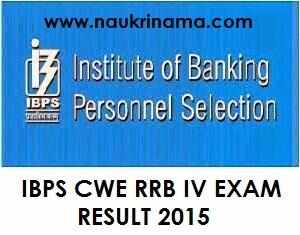 IBPS CWE RRB IV 2015 Exam Result Declared – Download Score Card