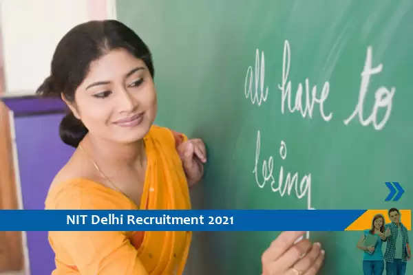 Recruitment to the post of guest faculty in NIT Delhi