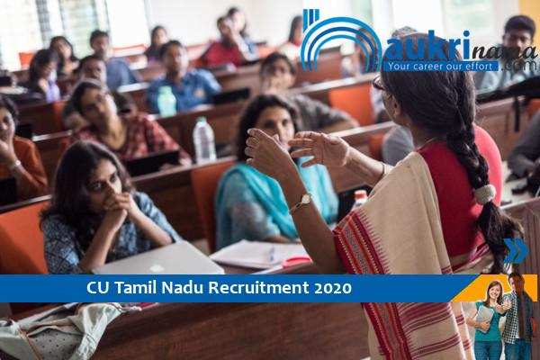 CU Tamil Nadu        Recruitment for the post of       guest faculty           , Apply Now