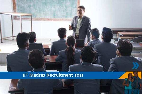 IIT Madras Recruitment to the post of Professor